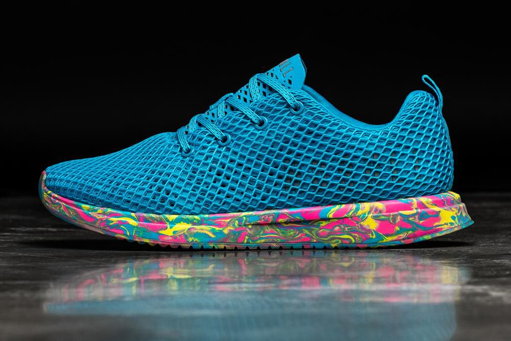 NOBULL Neon Mesh Koşu Ayakkabısı Bayan - Mavi - Turkiye (DZO-802315)